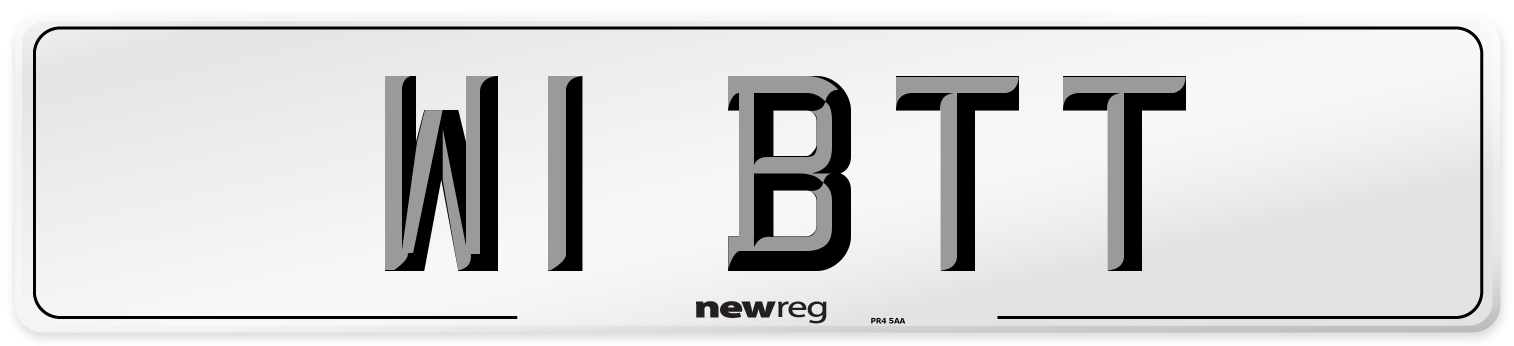 W1 BTT Number Plate from New Reg